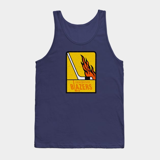 Defunct - Vancouver Blazers Hockey Tank Top by LocalZonly